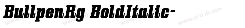 BullpenRg BoldItalic字体转换